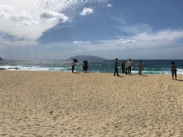 永田浜からの口永良部島