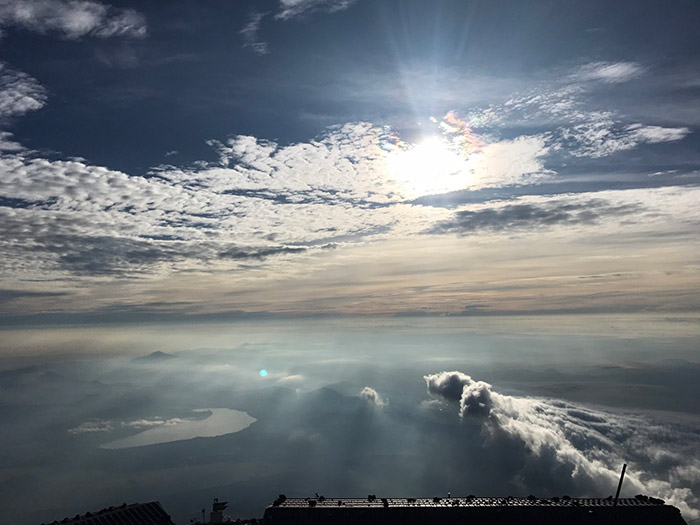 眼下に山中湖