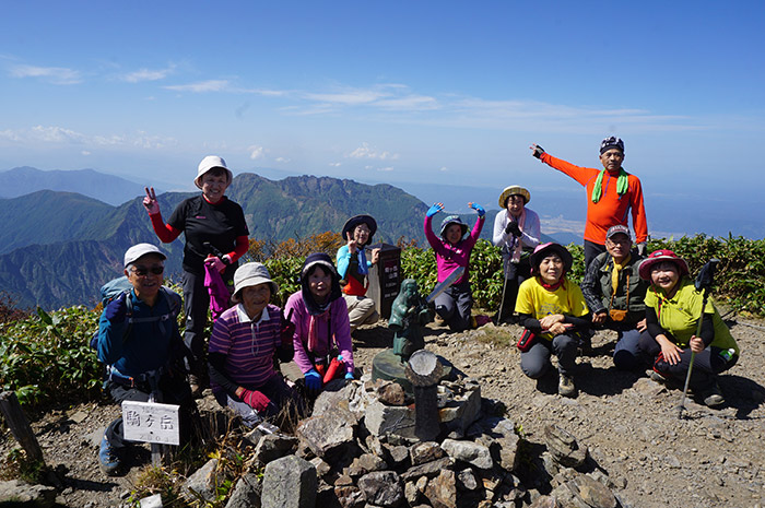 山頂で記念撮影