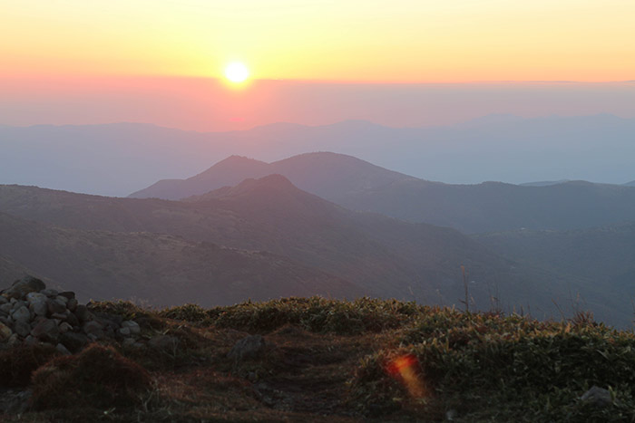 美しい夕日に心癒されます